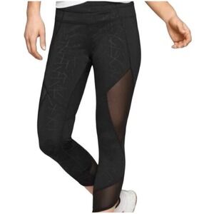 ✨Athleta Women's Black Aura Sonar Athletic Athleisure Capri Leggings Size XS